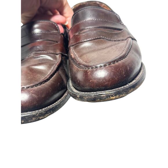 Allen Edmonds Randolph Penny Loafer Shoes Mens 7.5 D Brown Leather Slip On 4889 main image 7